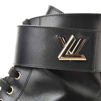 Louis Vuitton Calfskin Wonderland Ranger Boots 37 Black 8 of 11
