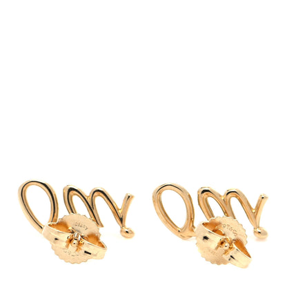 Tiffany 18K Yellow Gold Graffiti Oui Earrings 3 of 4