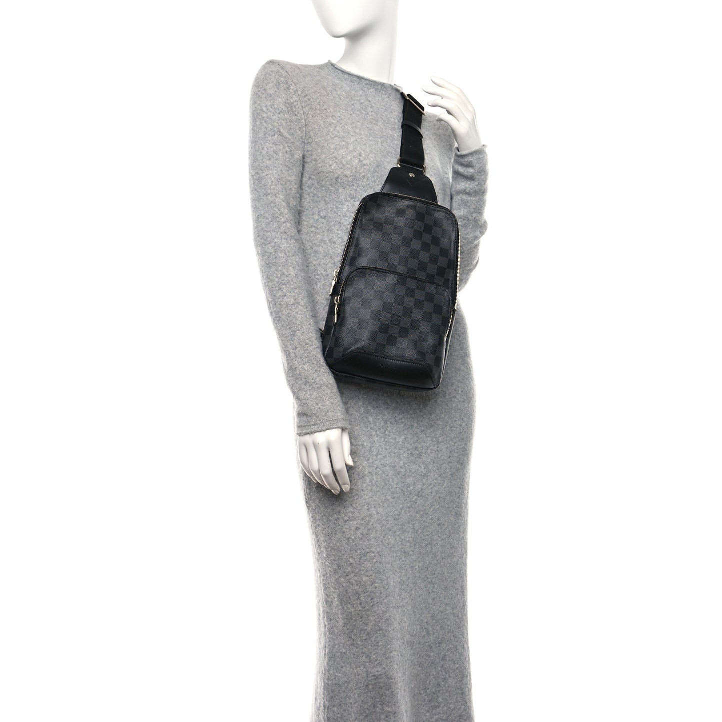Damier Infini Avenue Sling Bag Onyx Silver