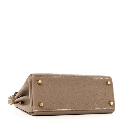 Hermes Togo Kelly Retourne 25 Etoupe 4 of 11