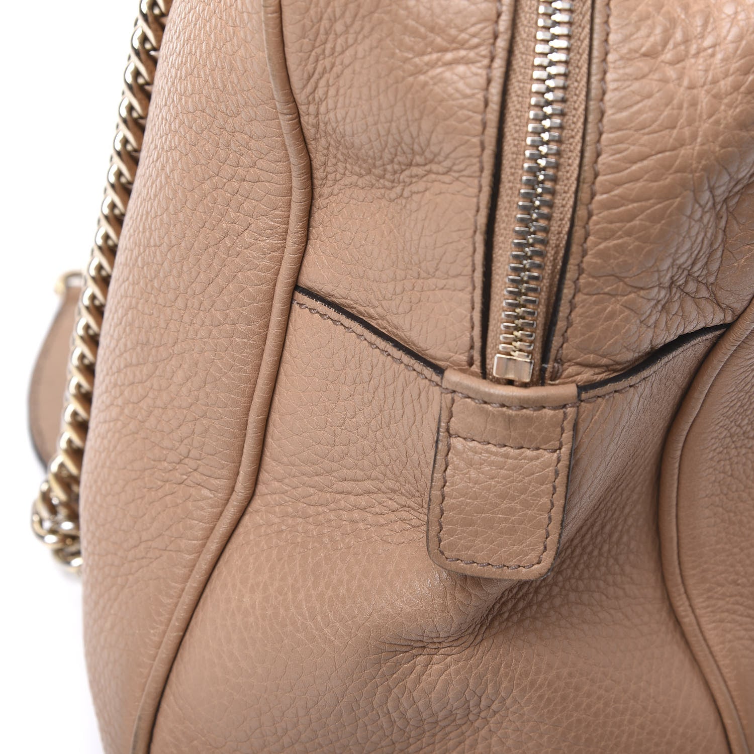 Gucci Pebbled Calfskin Medium Soho Bowler Camelia 16 of 17