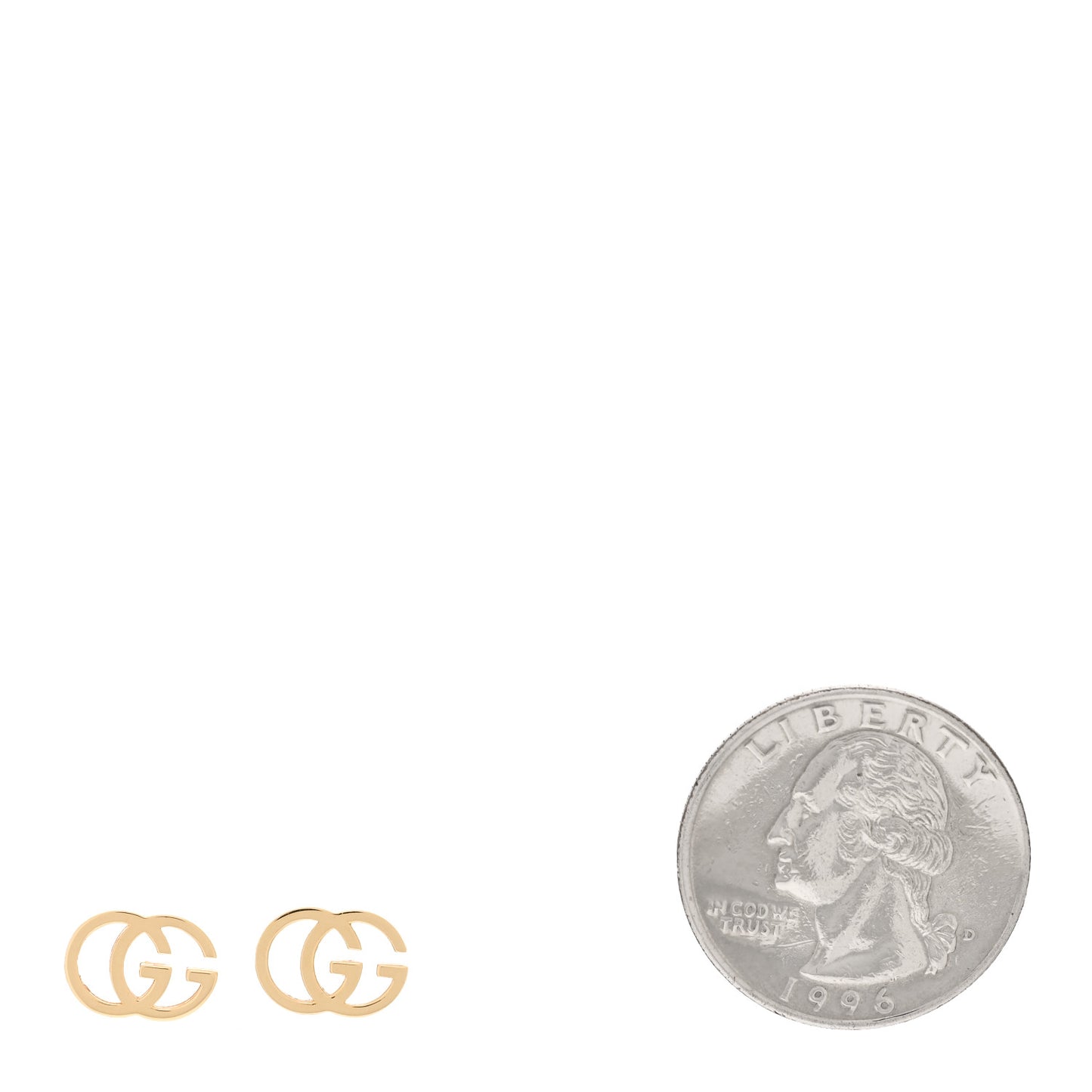 18K Yellow Gold GG Tissue Stud Earrings