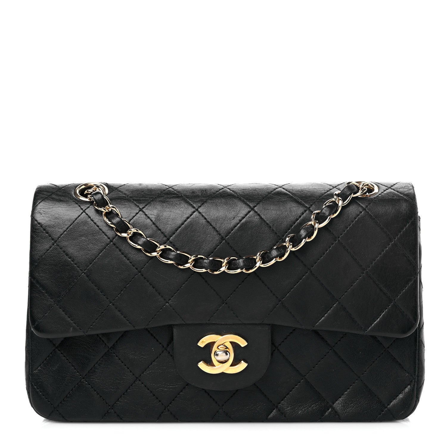 Chanel Lambskin Quilted Small Double Flap Black 1 of 25