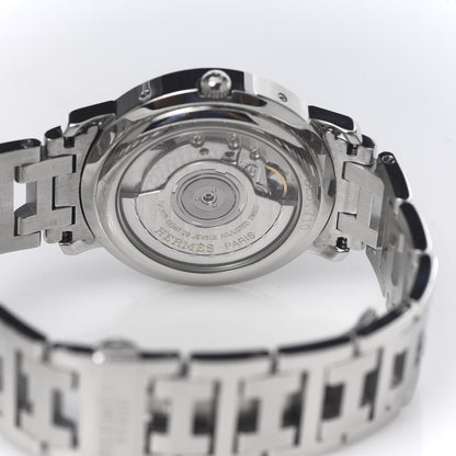 Hermes Stainless Steel 36mm Clipper Automatic Watch Blue 5 of 6
