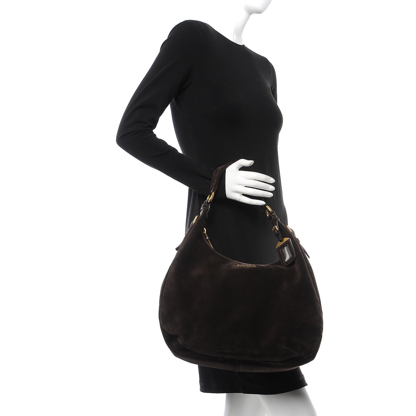 Scamosciato Suede Hobo Moro