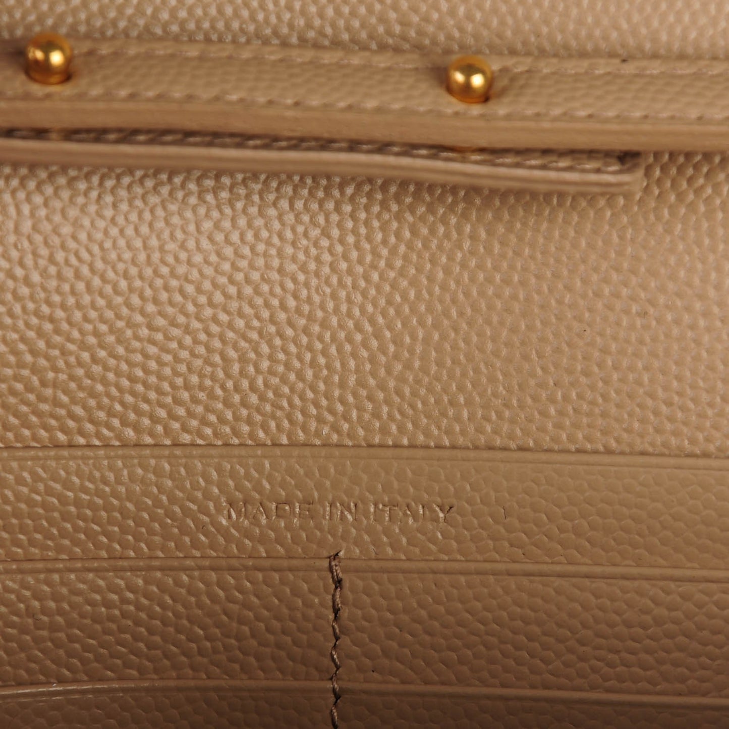 Grain De Poudre Monogram Chain Wallet Dark Beige