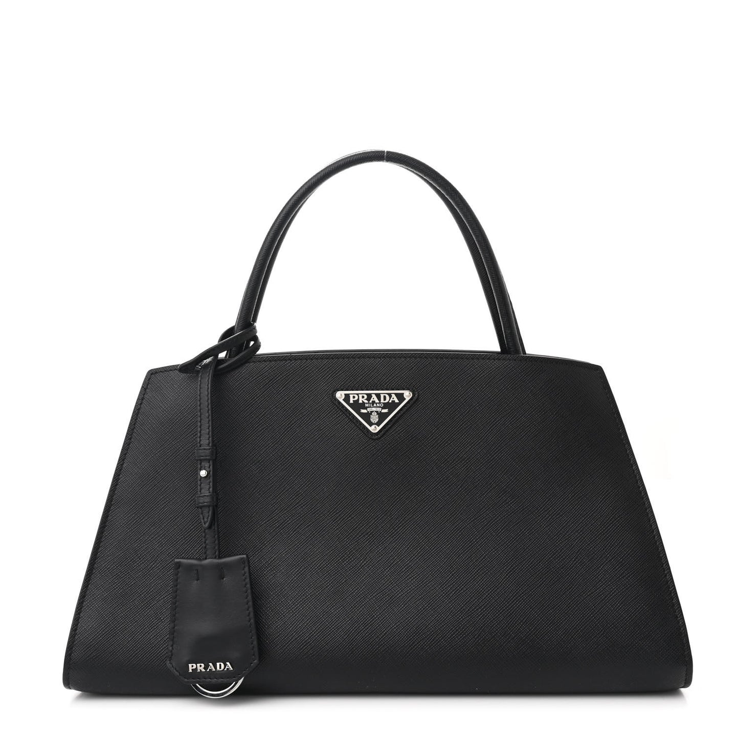 Saffiano Top Handle Bag Black