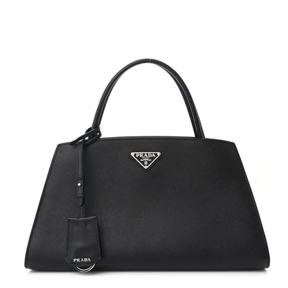Prada Saffiano Top Handle Bag Black 1 of 15