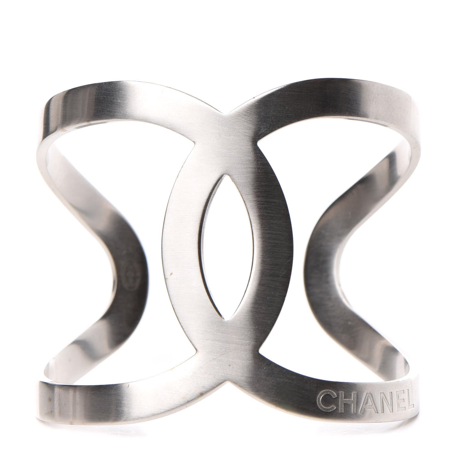 Chanel Metal CC Cuff Silver 1 of 7