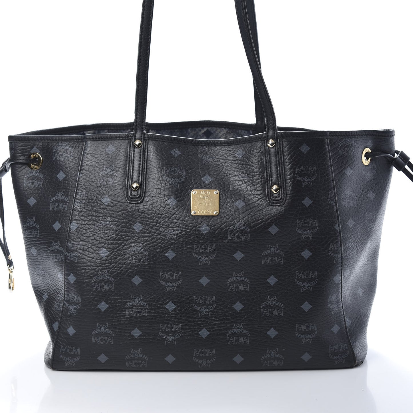 Visetos Medium Reversible Shopper Tote Black