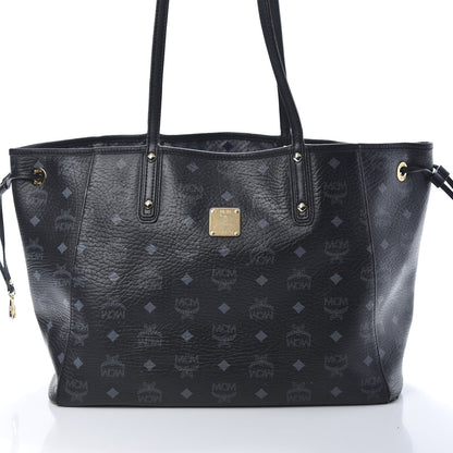 MCM Visetos Medium Reversible Shopper Tote Black 10 of 23