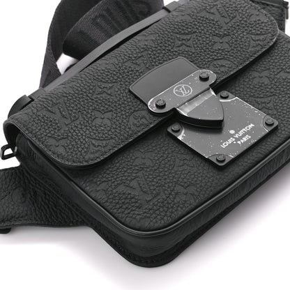 Louis Vuitton Taurillon Monogram S Lock Sling Bag Black 10 of 12