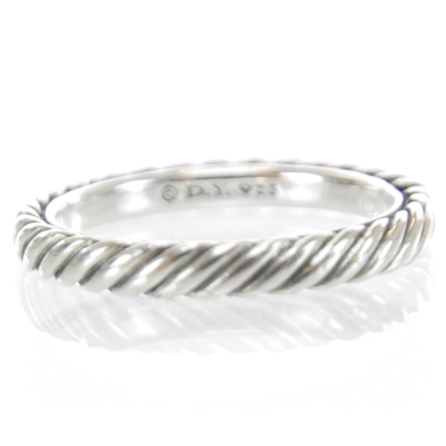 Sterling Silver Stackable Cable Ring 6