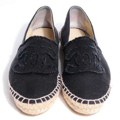 Chanel Toile CC Espadrilles 40 Black 2 of 5
