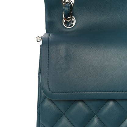 Chanel Lambskin Quilted Jumbo Double Flap Blue 12 of 19