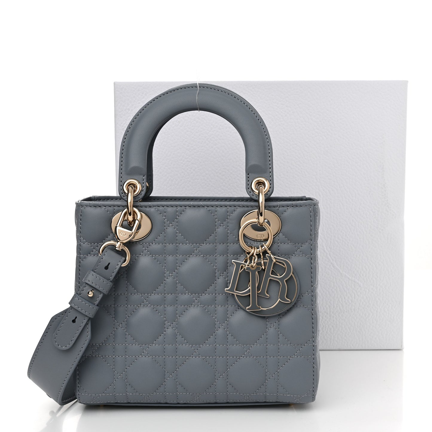 Lambskin Cannage Small My ABCDior Lady Dior Cloud Blue