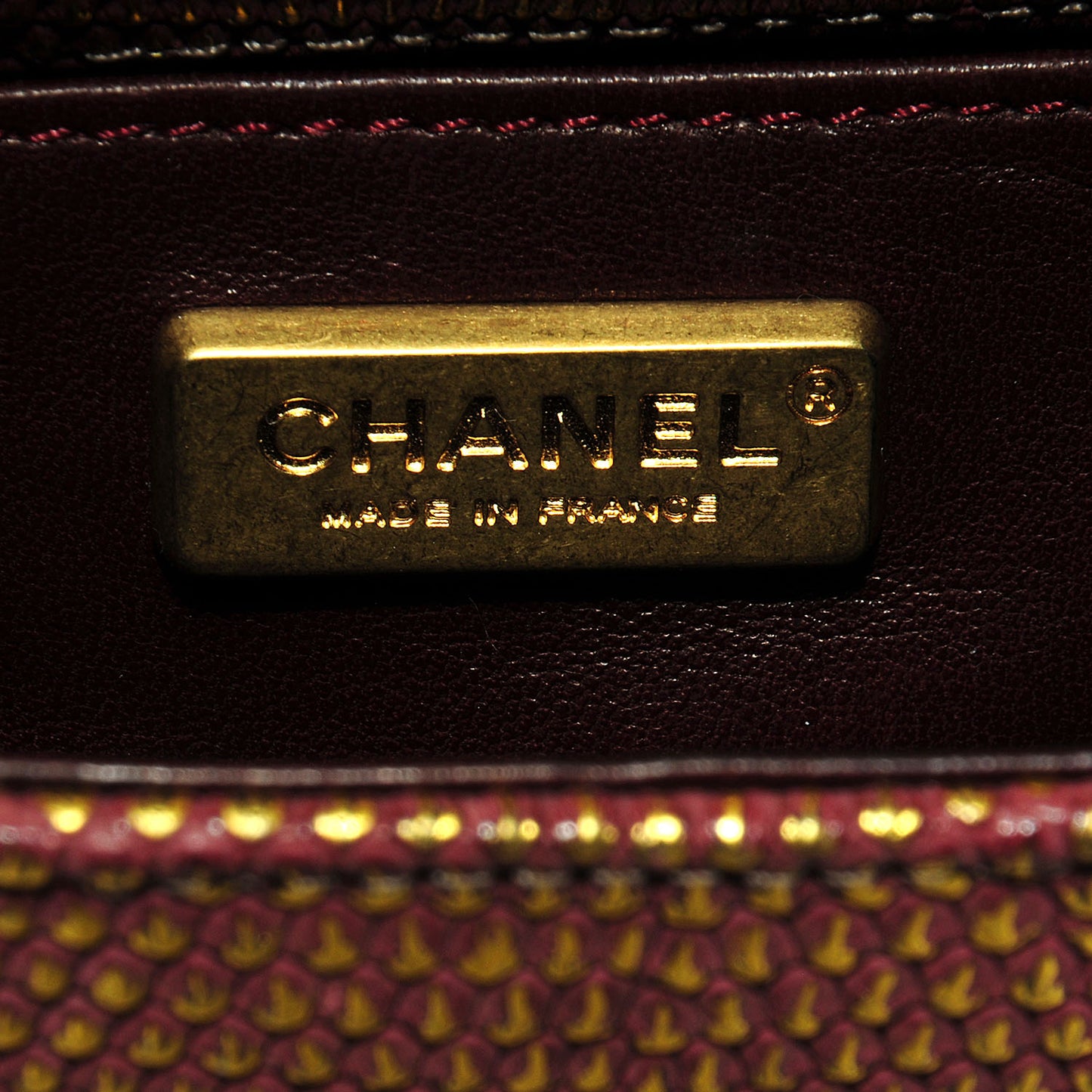 Metallic Lizard Small Boy Flap Gold