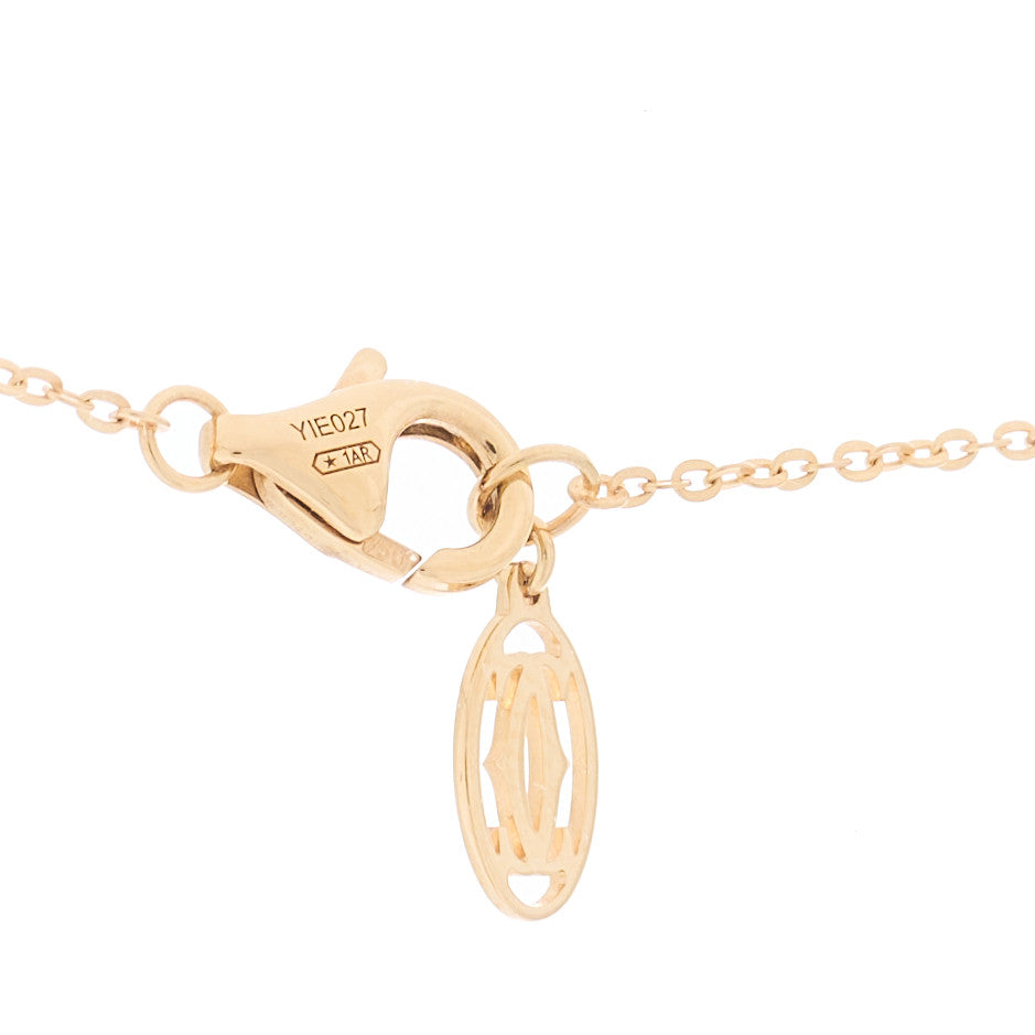 Cartier 18K Pink Yellow White Gold Diamond Trinity Pendant Necklace 5 of 6