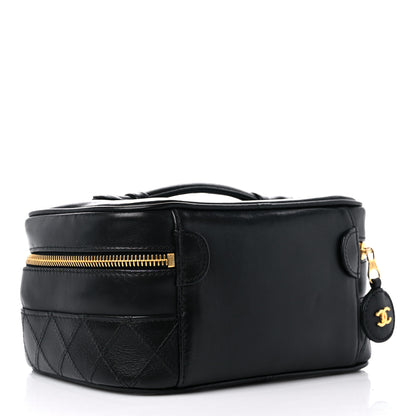 Chanel Lambskin Vanity Cosmetic Case Black 3 of 16