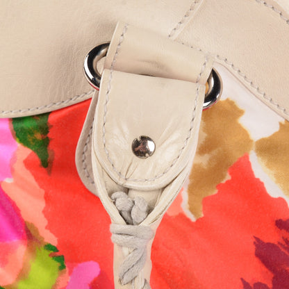 Balenciaga Agneau Canvas Floral Giant 21 Silver Hardware City White 6 of 12