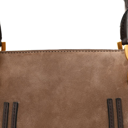 Chloe Suede Calfskin Small Marcie Satchel Flannel Grey 8 of 10