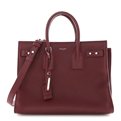 Saint Laurent Grained Calfskin Small Supple Sac De Jour Dark Pallisandre 1 of 16