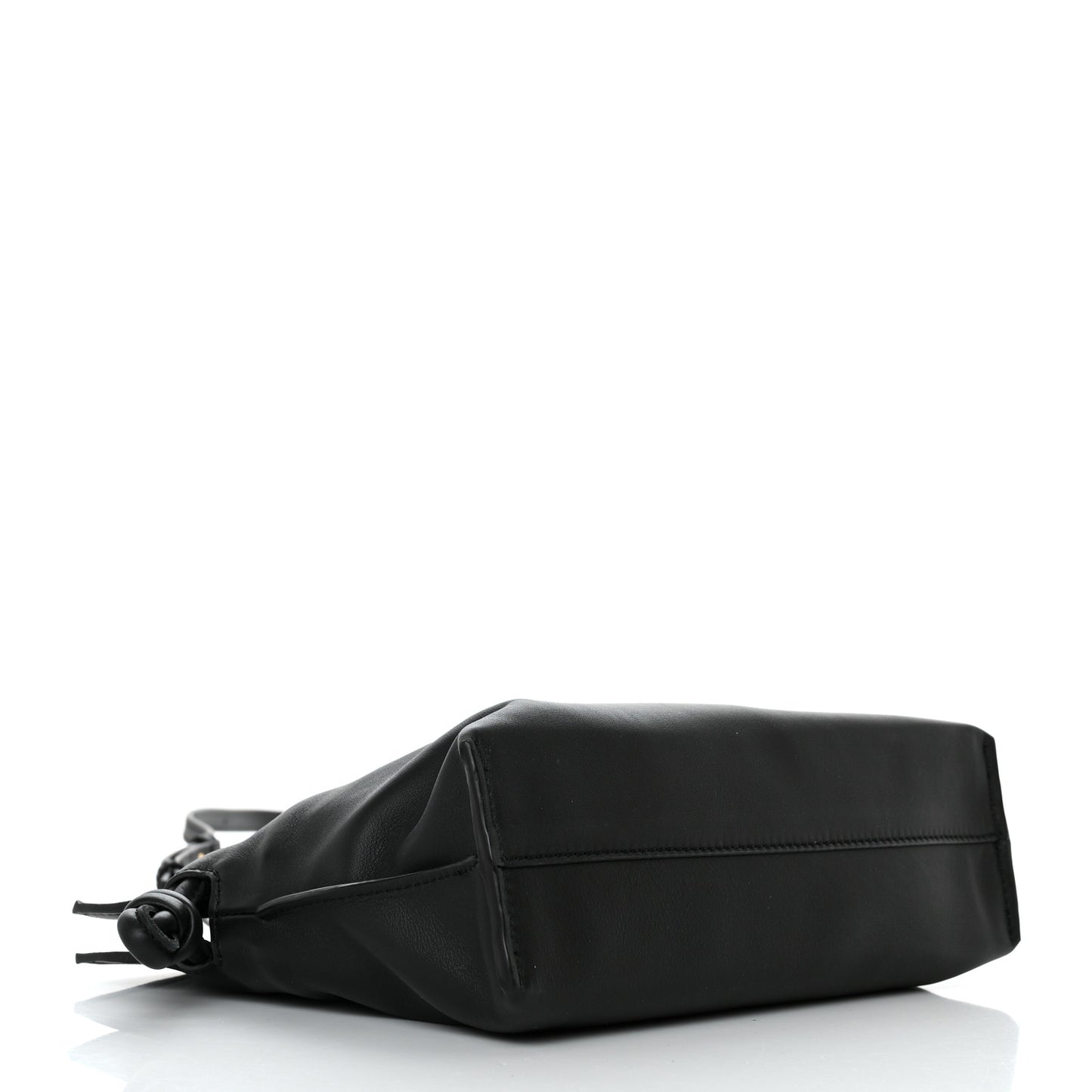 Calfskin Mini Flamenco Knot Clutch Black