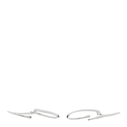 Tiffany Sterling Silver Elsa Peretti Open Heart Hoop Earrings 3 of 4