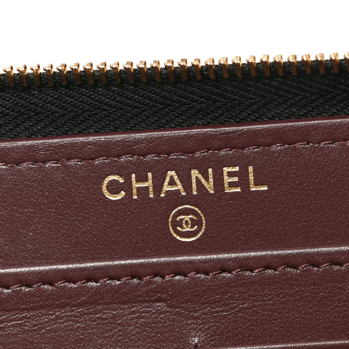 Caviar Quilted Large Gusset Zip Around Wallet Black