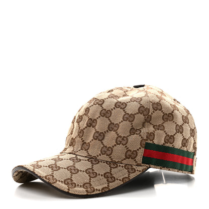 Gucci Monogram Web Baseball Hat M Beige Cocoa 1 of 8