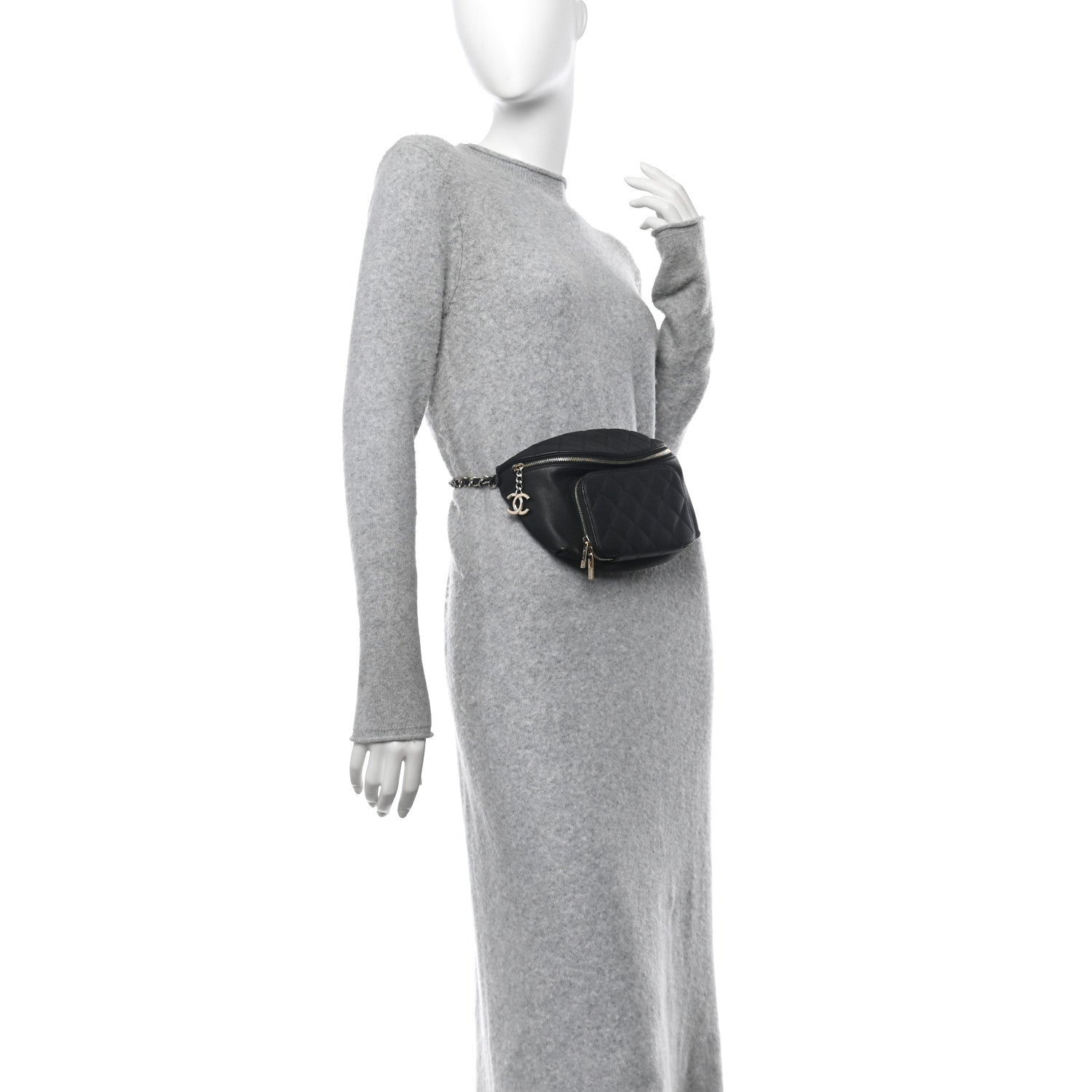 Chanel Caviar Quilted Business Affinity Waist Belt Bag Black 2 of 10