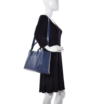 Chanel Calfskin Cerf Executive Shopper Tote Blue 2 of 10