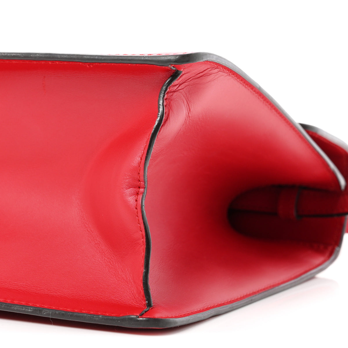 Gucci Calfskin Medium Sylvie Top Handle Bag Hibiscus Red 10 of 11