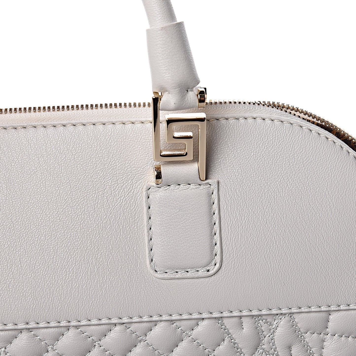 Barocco Quilted Nappa Altea Vanitas Lady Athena White