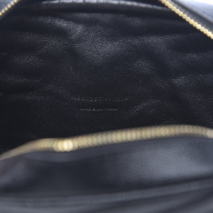 Saint Laurent Grain De Poudre Matelasse Monogram Mini Lou Camera Bag Black 7 of 11