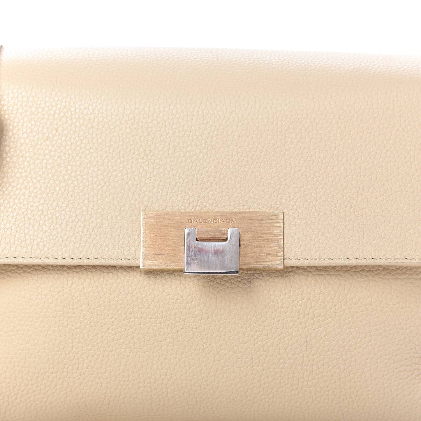 Grained Calfskin Le Dix Soft Courrier Blanc Creme