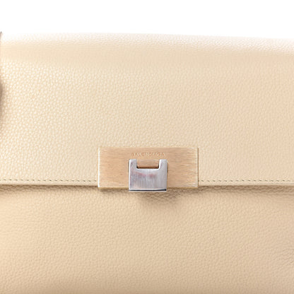 Balenciaga Grained Calfskin Le Dix Soft Courrier Blanc Creme 10 of 14