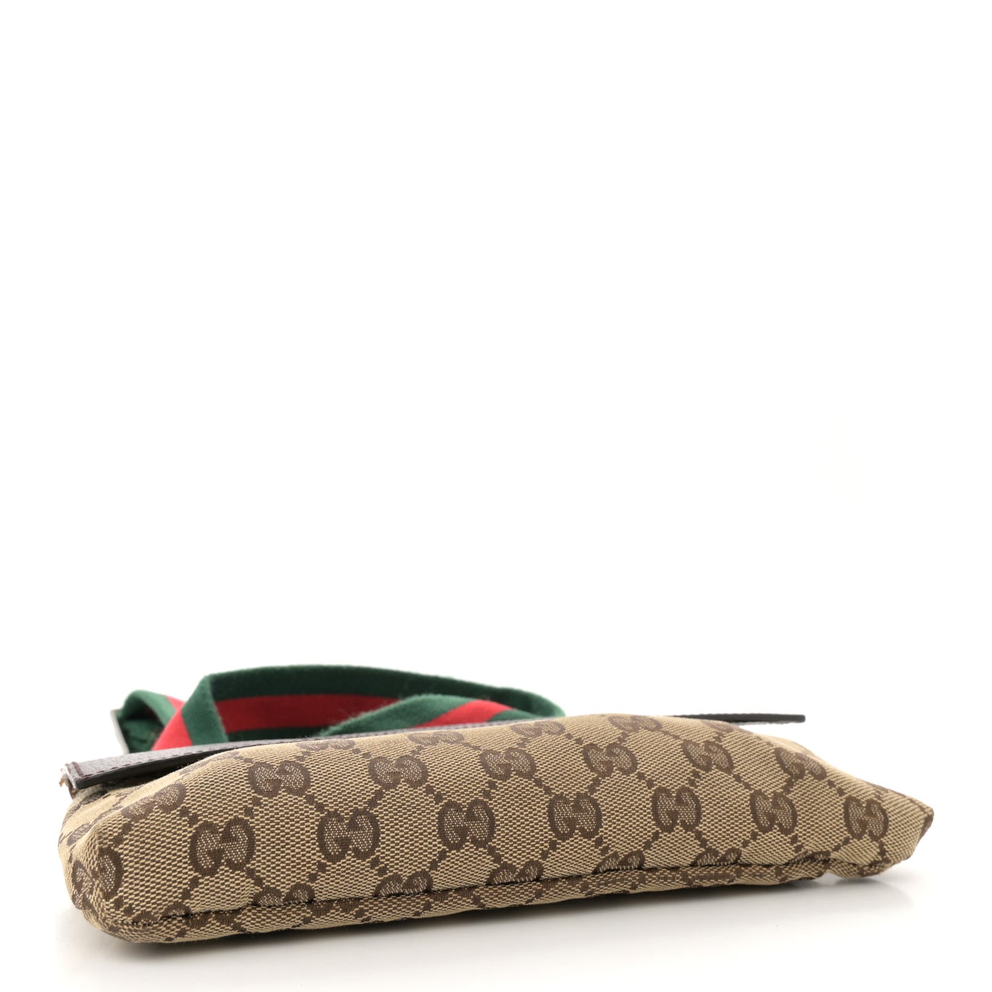 Monogram Web Belt Pouch Bag Brown