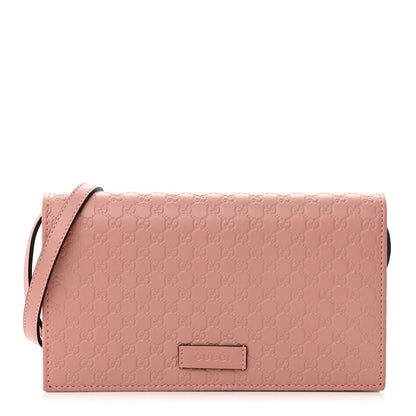 Gucci Microguccissima Crossbody Wallet Soft Pink 1 of 10