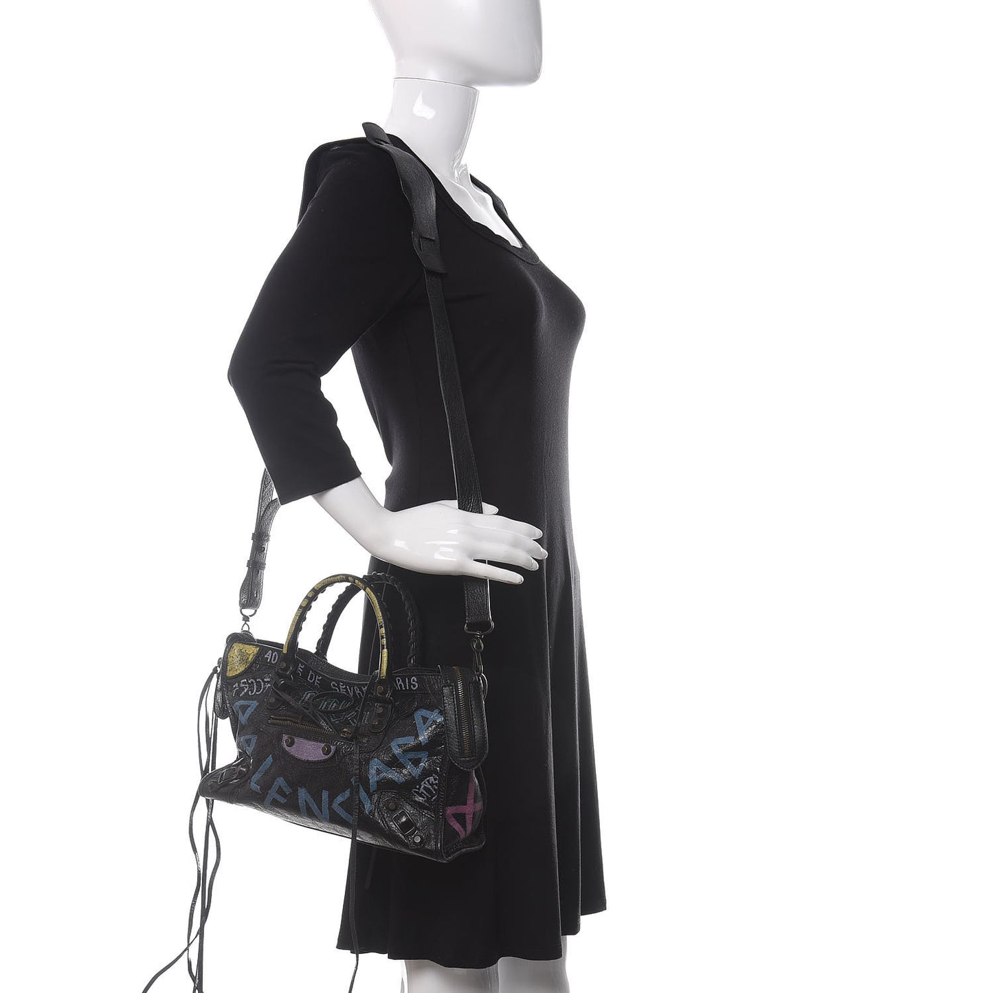 Agneau Graffiti All Over Classic Hardware S City Black Multicolor