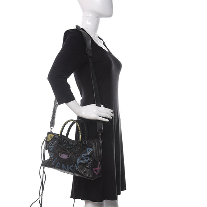 Balenciaga Agneau Graffiti All Over Classic Hardware S City Black Multicolor 2 of 9