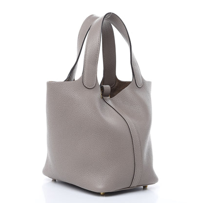 Hermes Taurillon Maurice Picotin Lock 18 PM Gris Asphalte 3 of 10