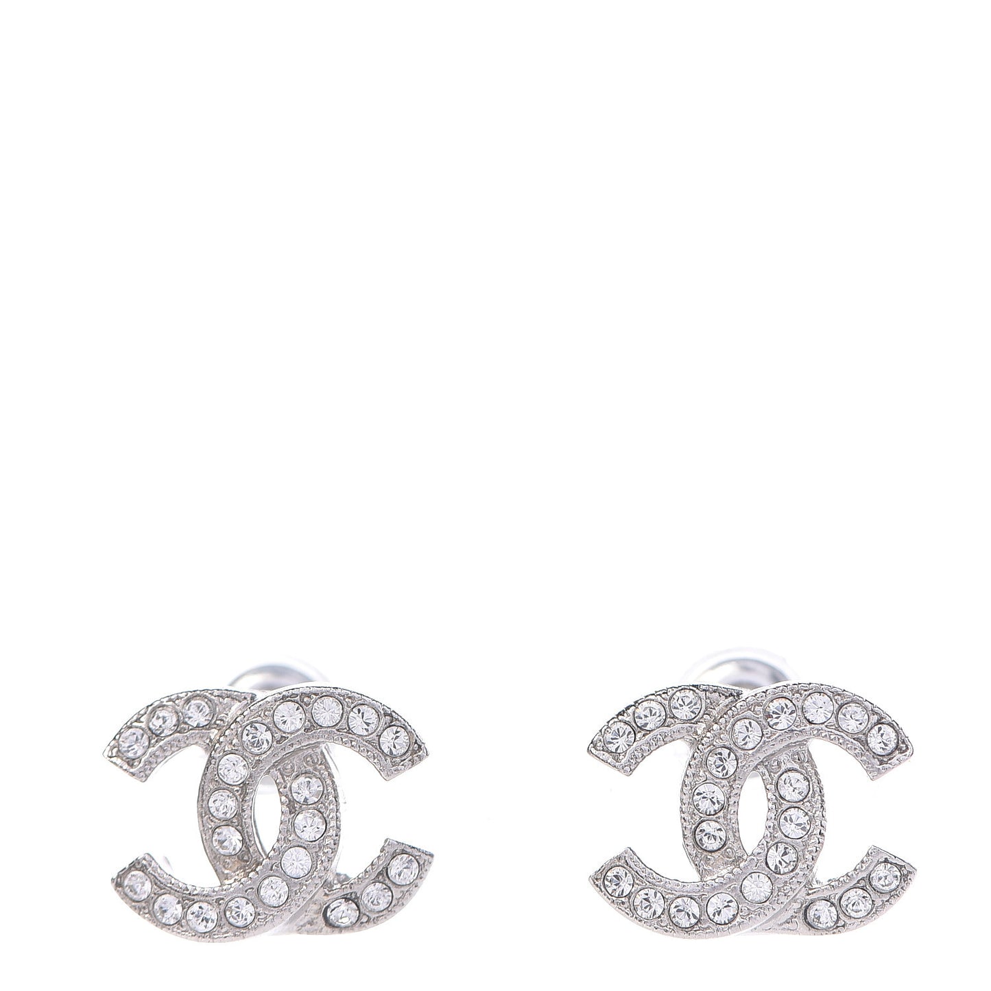 Crystal Mini Timeless CC Earrings Silver