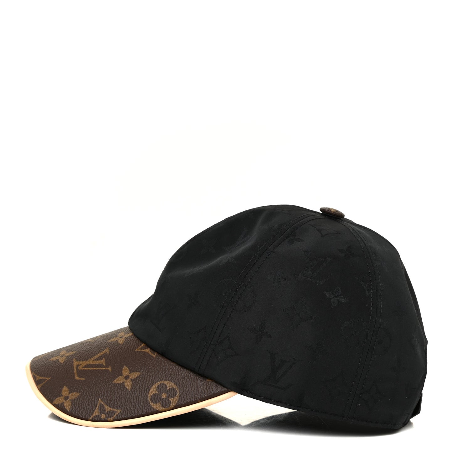 Polyester Silk Monogram LV Get Ready Cap M Black
