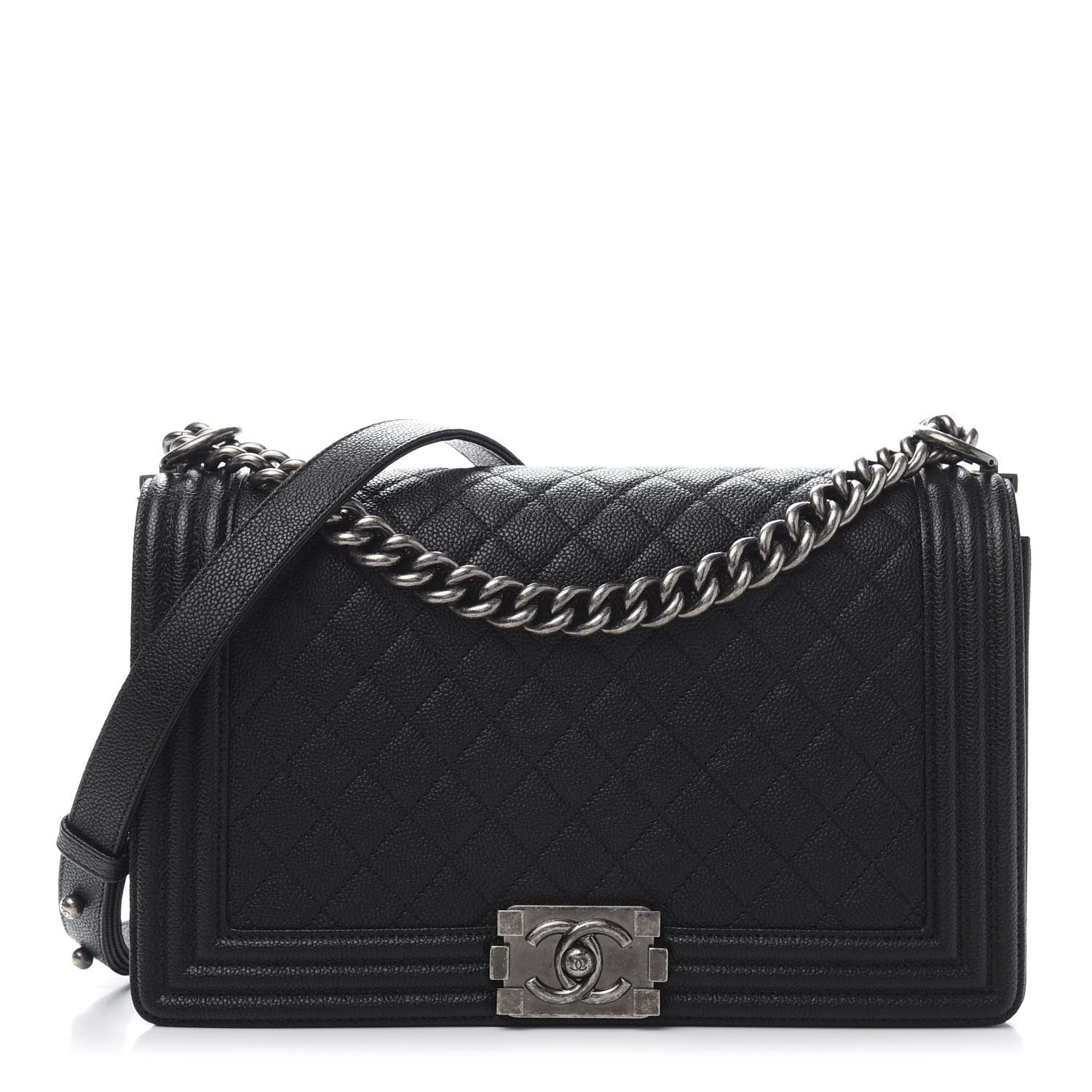 Chanel Caviar Quilted New Medium Boy Flap Black 1 of 12