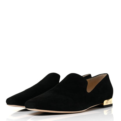 Jimmy Choo Suede Jaida Flat Loafer 38 Black 3 of 8