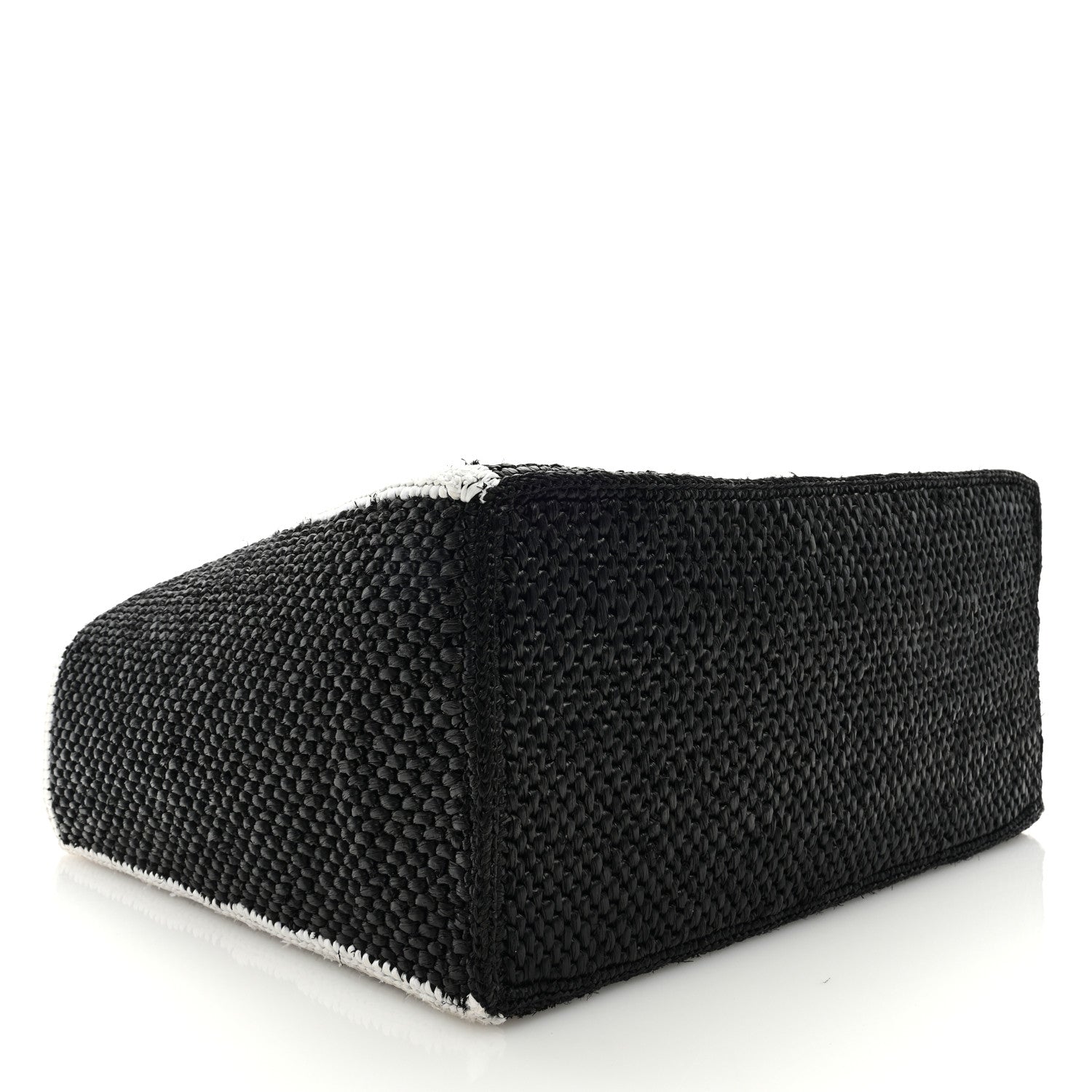 Loewe Raffia Large Paula's Ibiza Logo Tote Black White 4 of 8