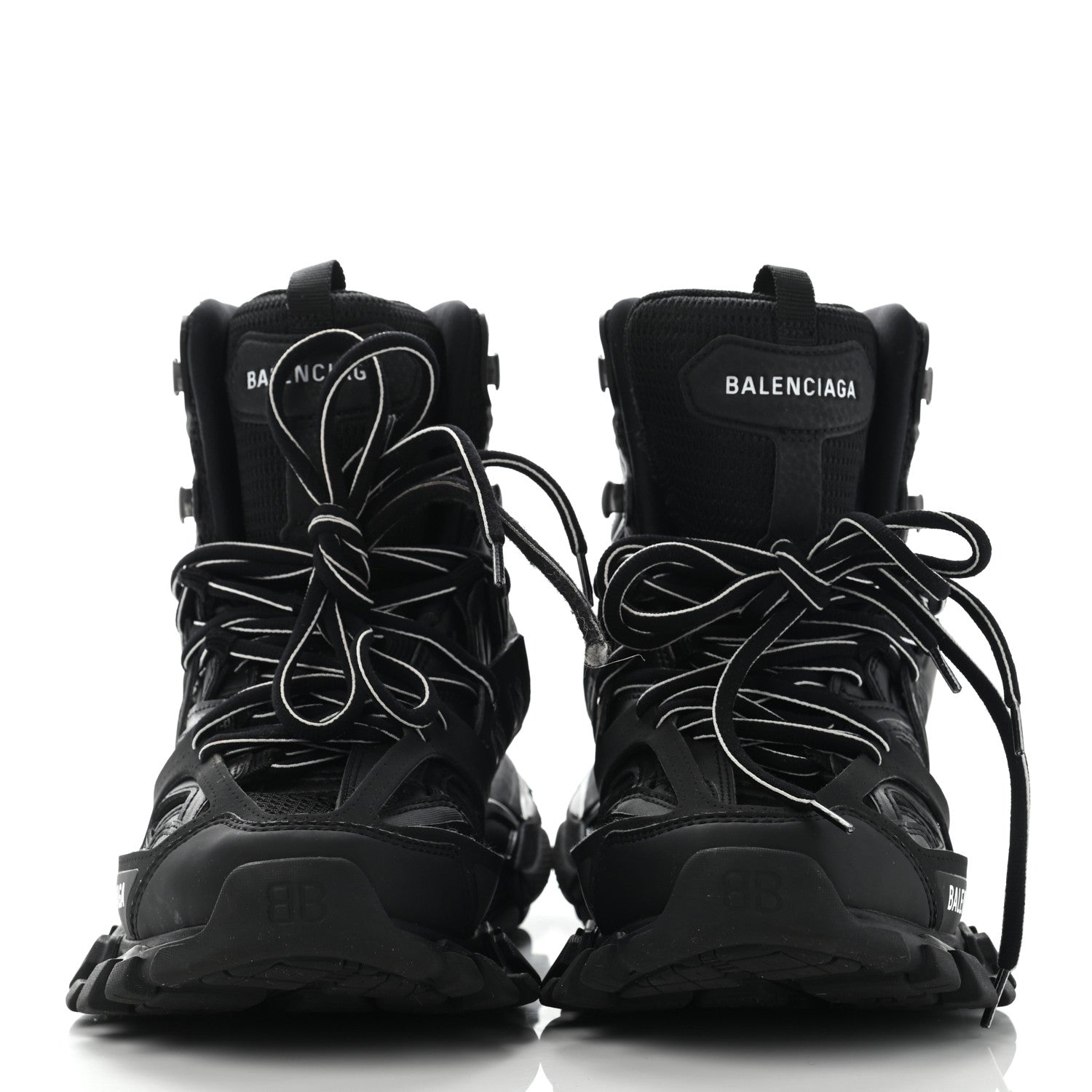 Balenciaga Mesh Nylon Womens Track Hike Sneakers 36 Black 2 of 14