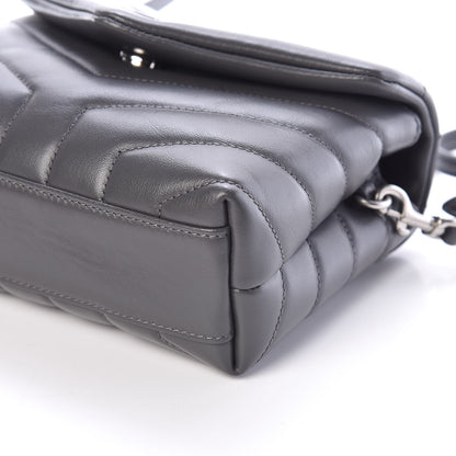 Saint Laurent Calfskin Y Quilted Monogram Toy Loulou Crossbody Bag Storm 9 of 9