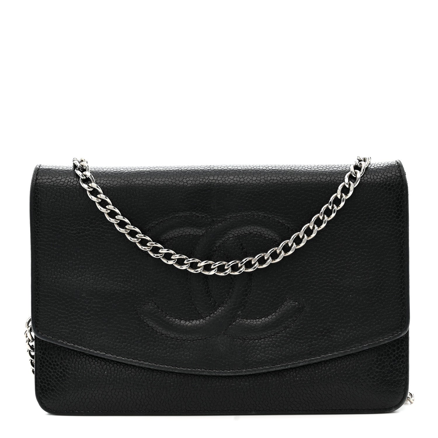 Chanel Caviar Timeless CC Wallet On Chain WOC Black 1 of 18